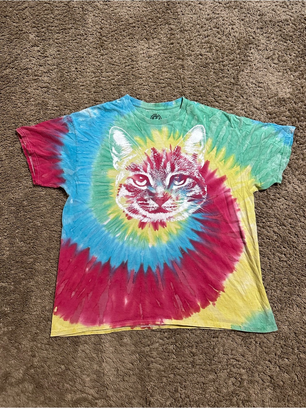 Vintage CAT “triple dye” shirt 00s size xl